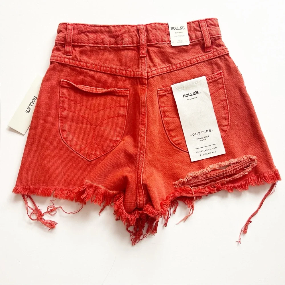 Rolla's Dusters Short Layla in Blood Orange - Picture 7 of 8